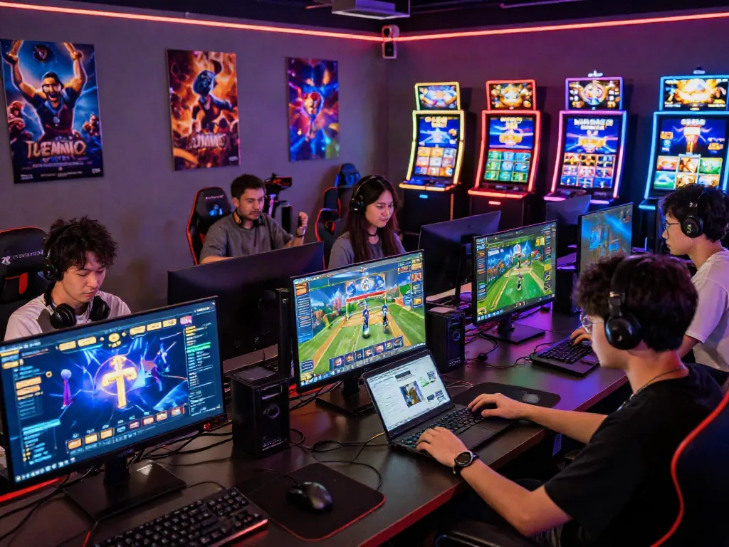 Gem88 players immersed in an exciting online gaming environment showcasing various gaming options.