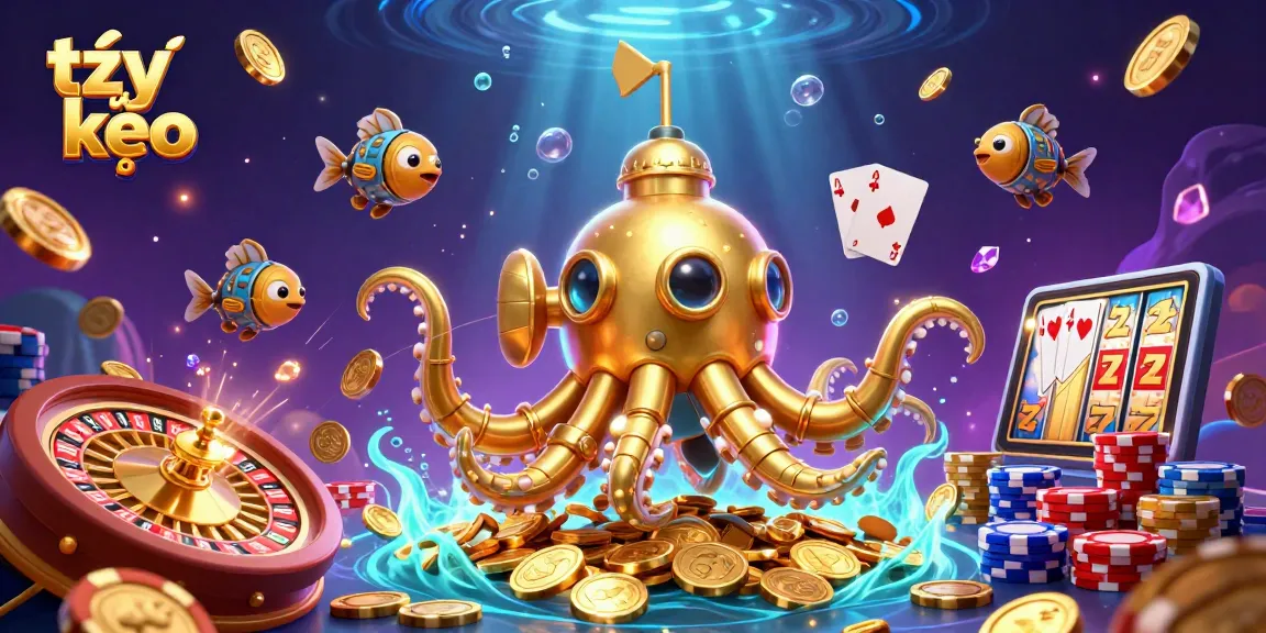 Experience the thrilling tỷ lệ kèo action with dynamic casino elements in a vibrant underwater scene.