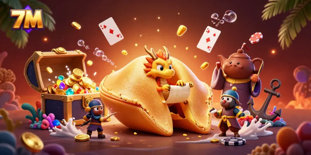 Experience thrilling moments with 7M's vibrant energy, showcasing a playful casino atmosphere.