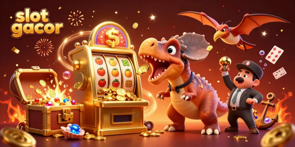 Kemenangan besar dengan slot gacor, dino pahat mesin slot golden, dan manajer panik.