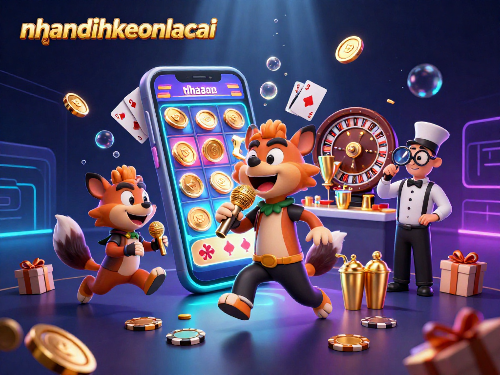 Join the hyenas at nhandinhkeonhacai as they mix cocktails and entertain in a vibrant casino scene.