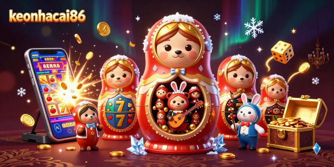 Experience the excitement of keonhacai86 with vibrant casino scenes featuring unique characters and dynamic gaming elements.