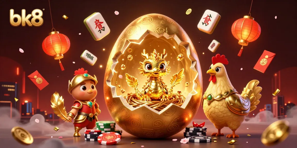 Win big at bk8 as a majestic golden dragon soars amidst vibrant casino symbols