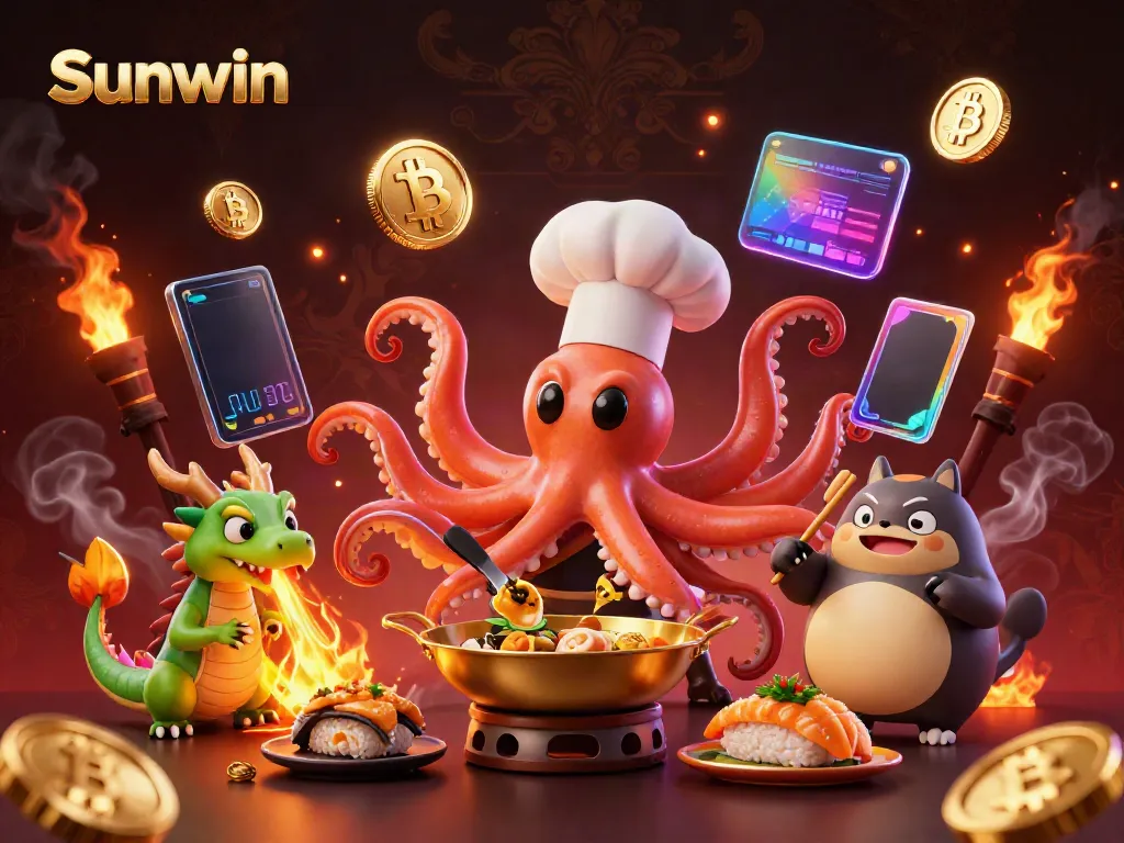 Experience thrilling gameplay at Sunwin with vibrant characters and dynamic casino-themed elements.