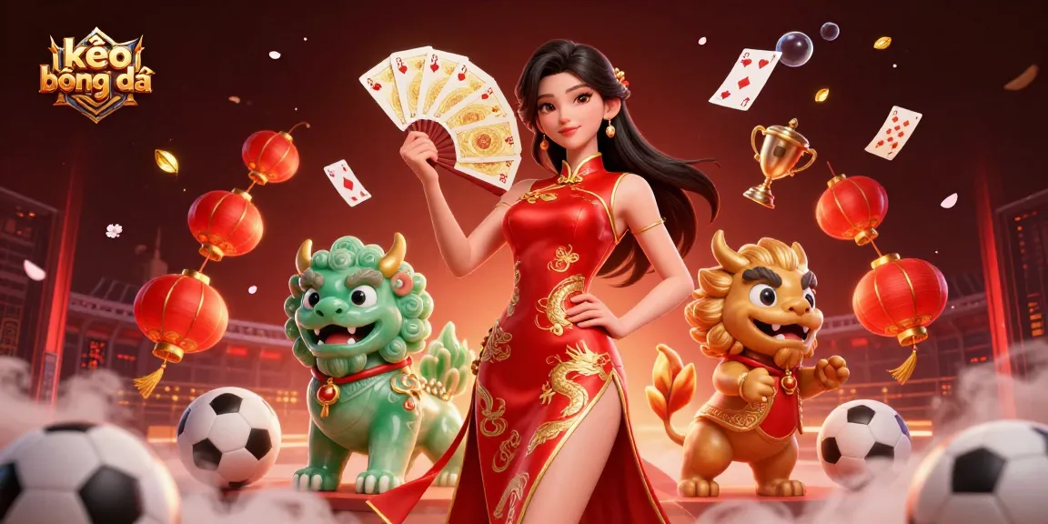 Experience kèo bóng đá excitement with dynamic scenes of sports betting in a vivid 3D illustration.