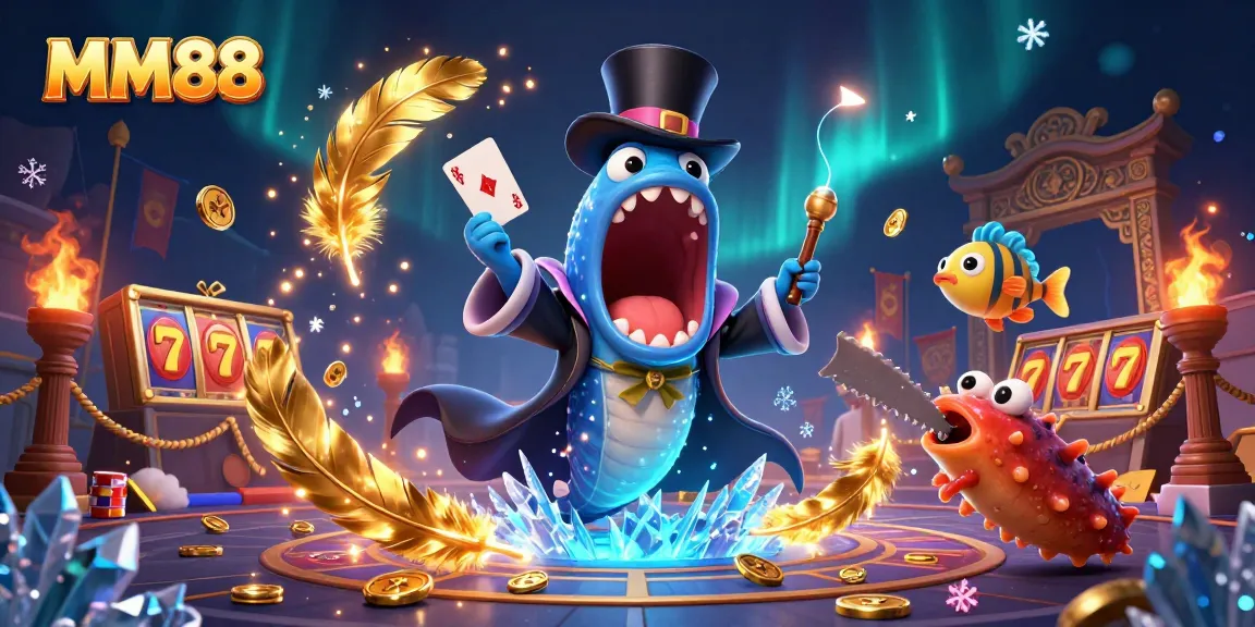 Experience MM88 with vibrant card tricks and exciting casino elements in a captivating underwater scene.
