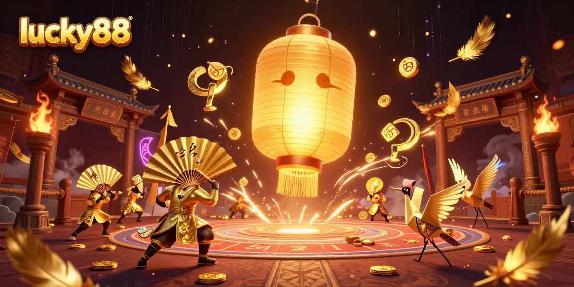 Experience exciting action at lucky88 with a vibrant casino illustration featuring unique Asian elements.