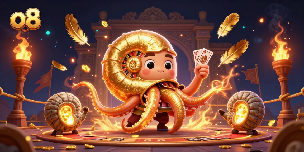 Engage in a thrilling o8 roulette experience with a glowing nautilus and interactive casino elements.