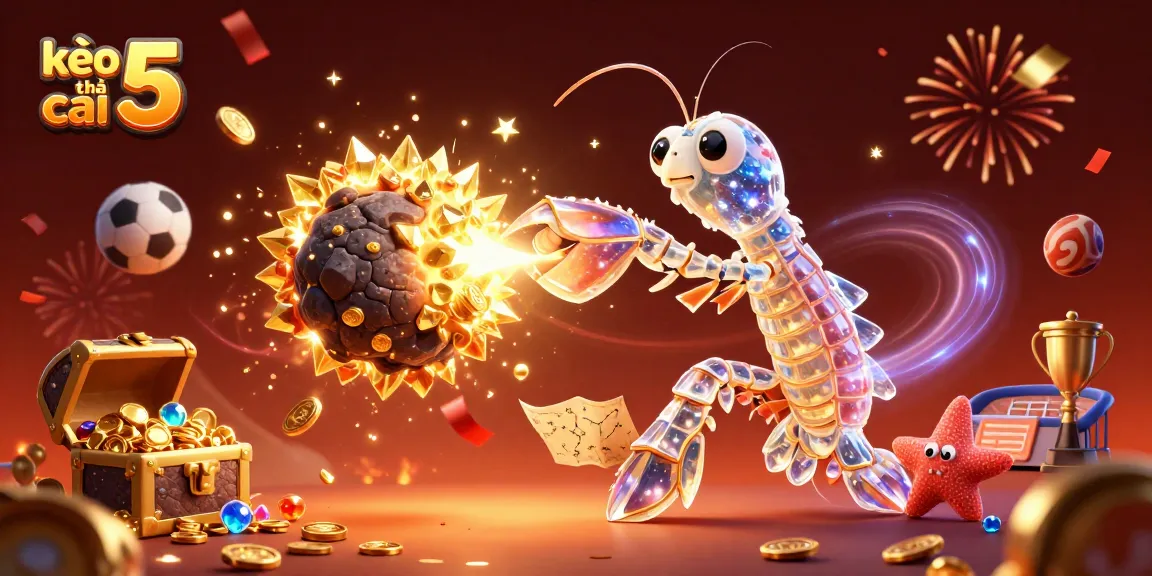 Bet with confidence using kèo nhà cái 5 as the galactic samurai shrimp bursts through an asteroid of wealth.