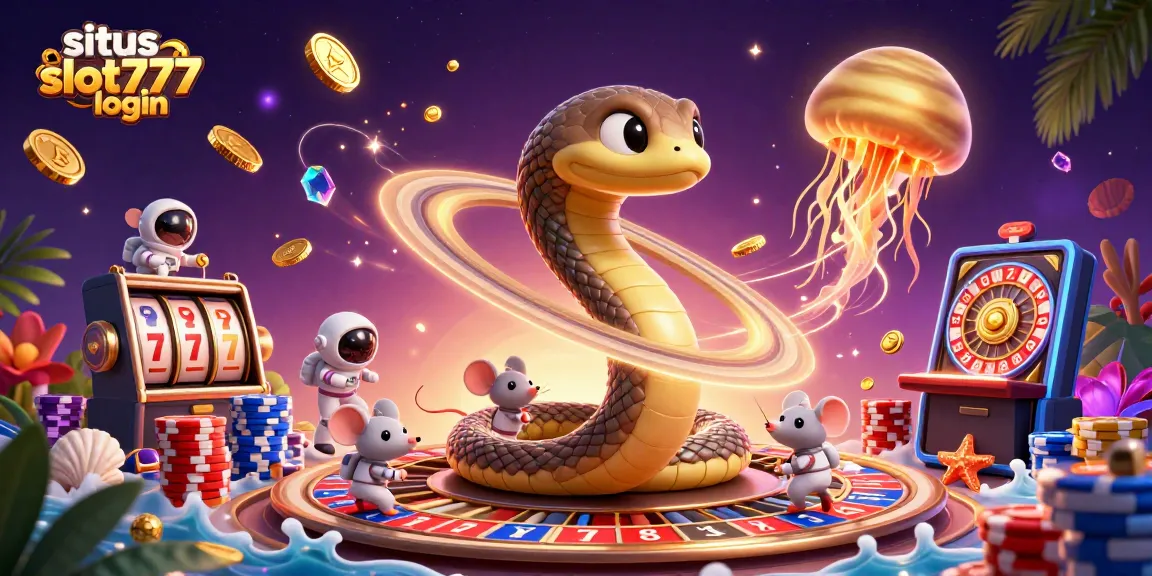 Engage in winning spins at situs slot777 login as astronaut mice bet on cosmic reels with vibrant slots.