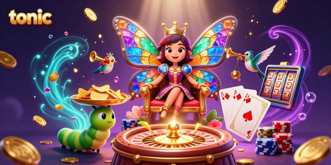 Experience the excitement of tonic in a vibrant, magical casino scene filled with games and rewards.