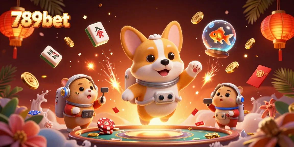 Experience thrilling gameplay with 789bet in an animated casino scene featuring floating chips and vibrant characters.
