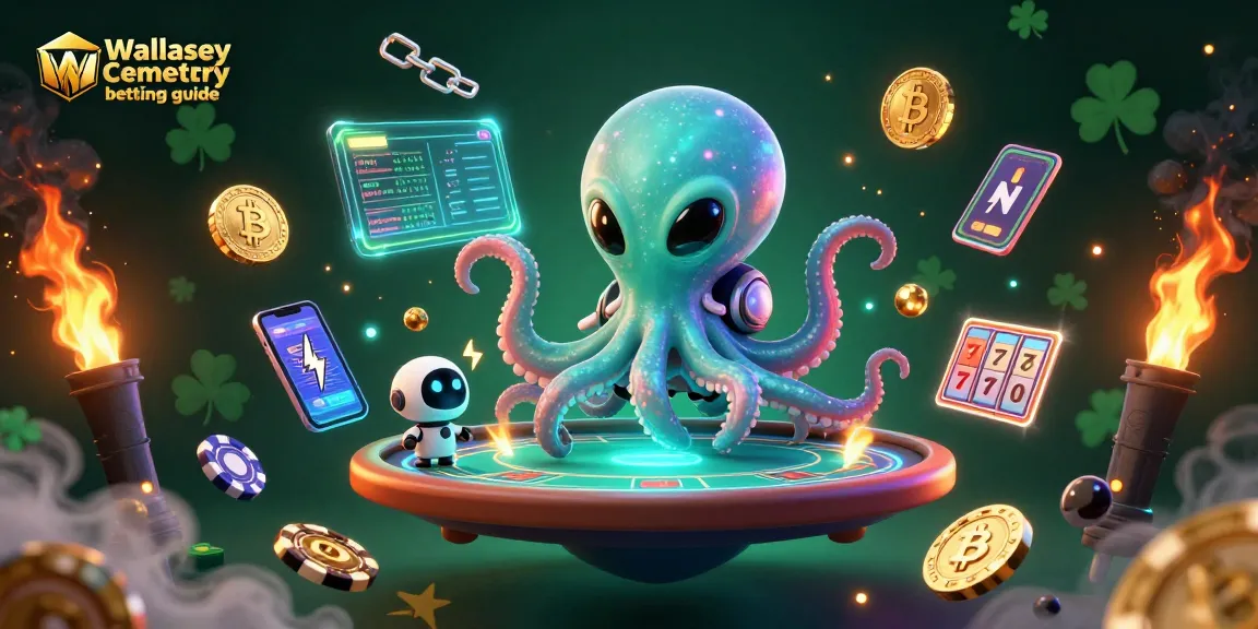 Engage with the Wallasey Cemetery betting guide using this vibrant illustration with an alien octopus at a poker table.